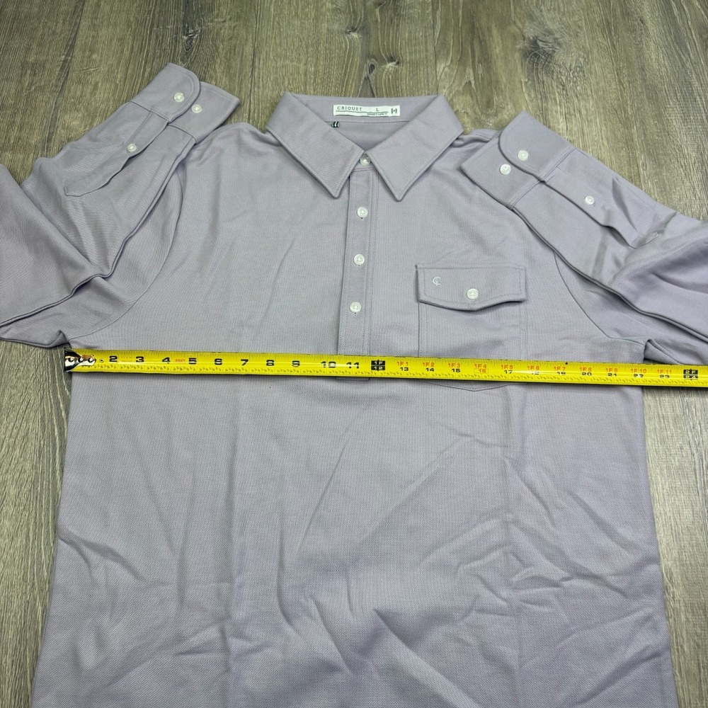 Criquet Mens Purple Pima Cotton Long Sleeve Rugby Players Polo Shirt Size L - Picture 11 of 14